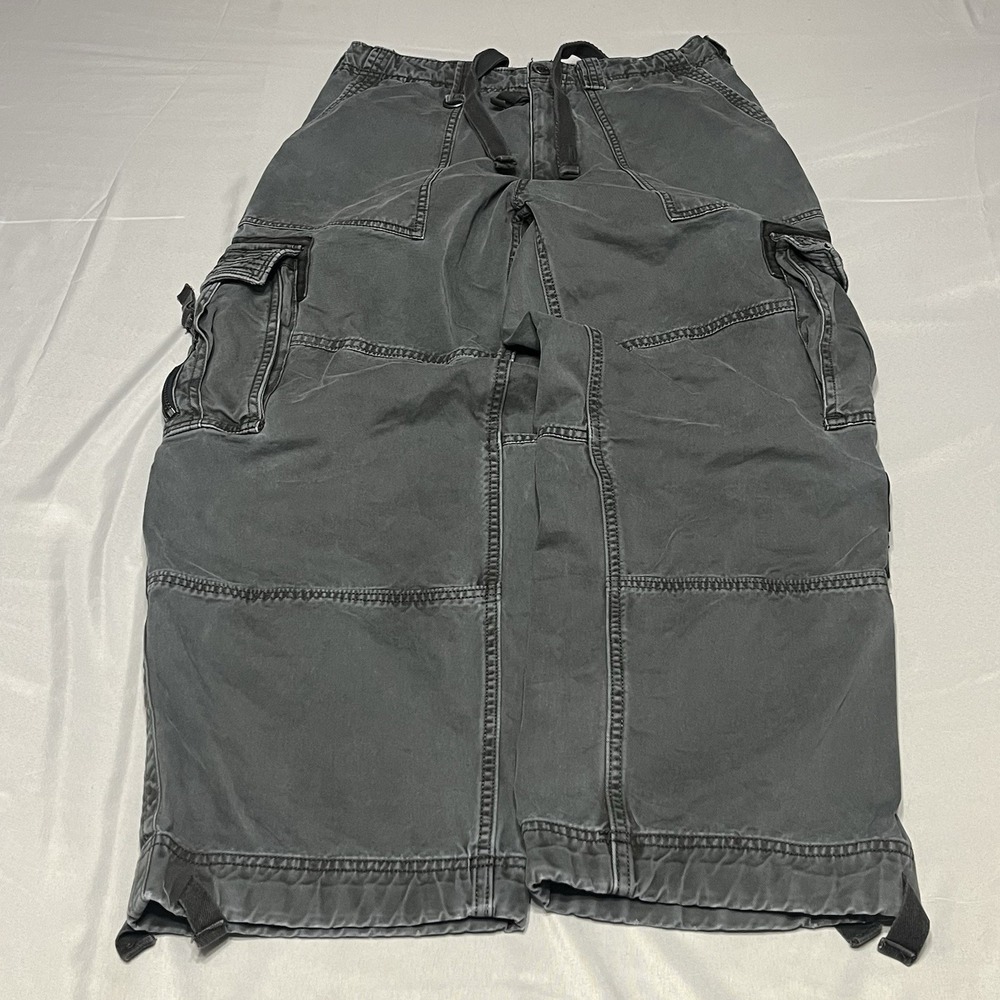 Vintage Abercrombie & Fitch Ultra Baggy Cargo Pants Fits 28x27 Gray Paratrooper